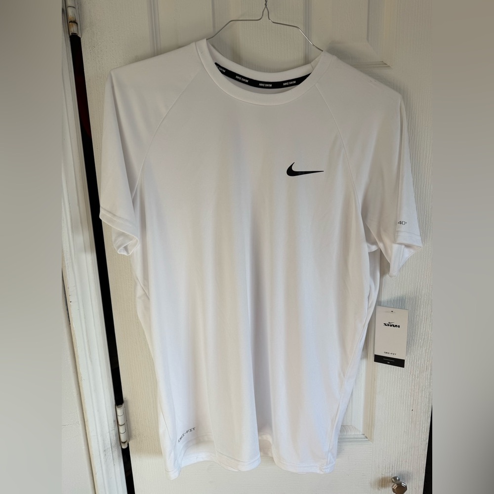 Nike dri fit Men's White Short Sleeve Nike Swim